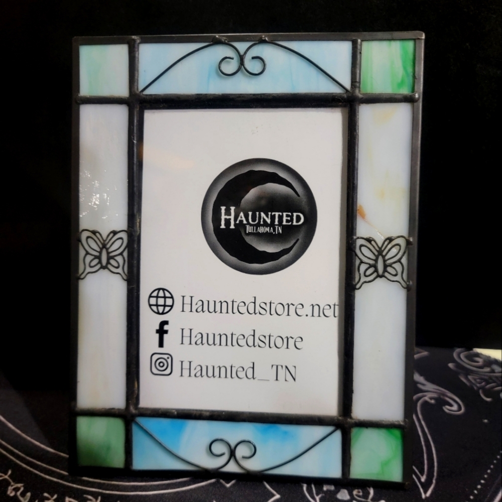 Vintage stained glass picture frame